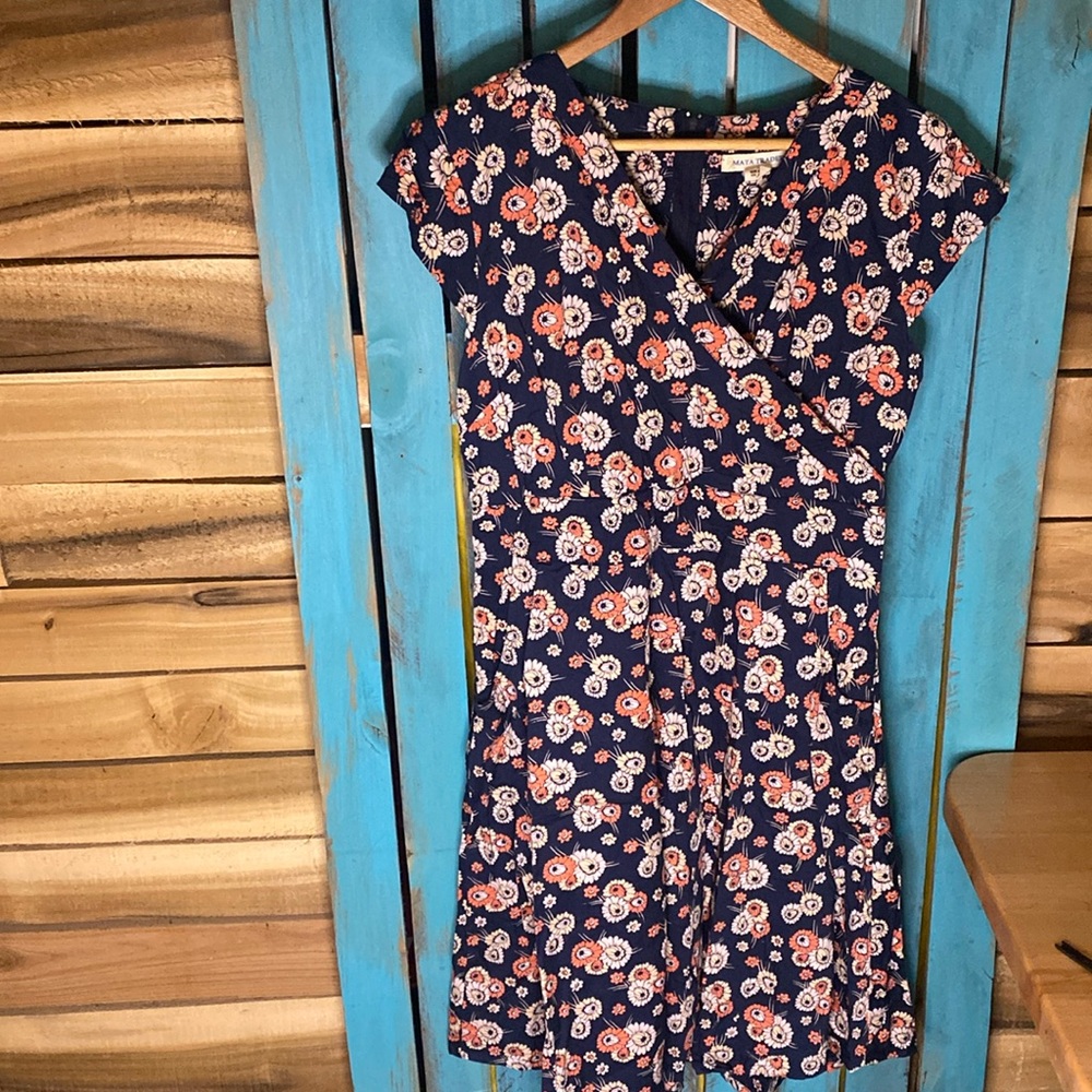 Mata Traders Navy Floral Dress